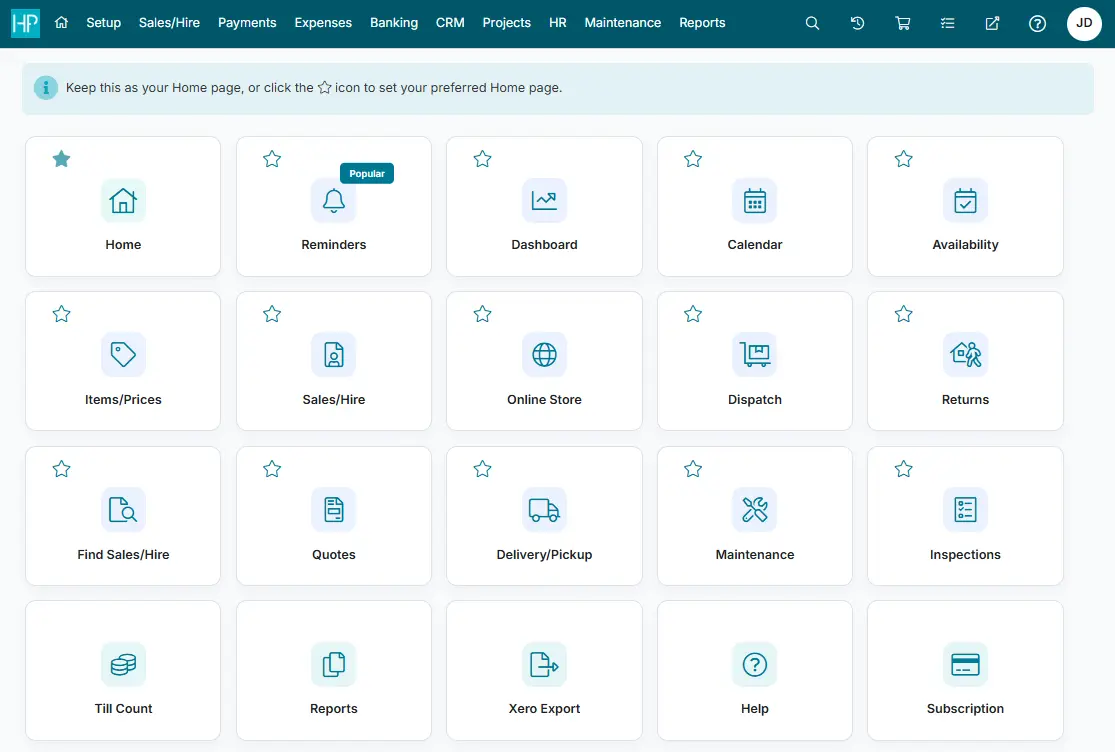 Home Page Screenshot